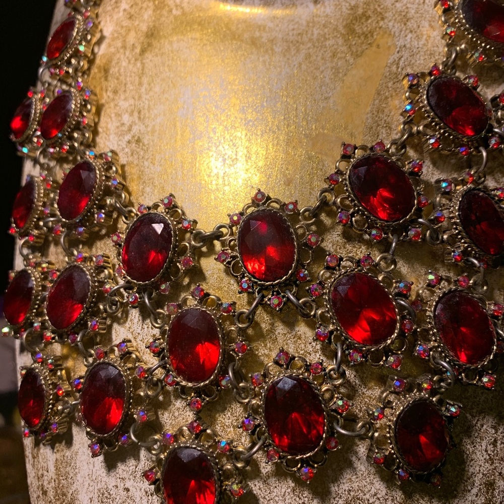 Red crystal necklace